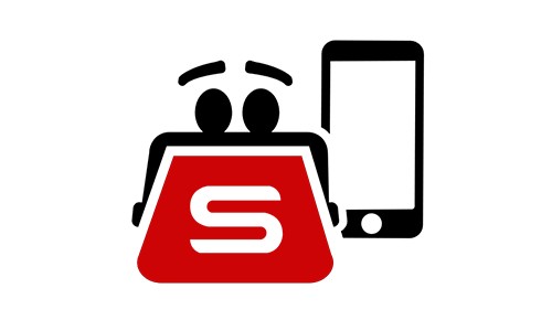 Icon Börserl mit Handy