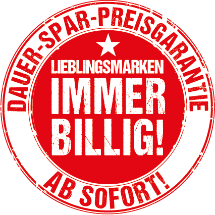 Druck Dauer Spar Preisgarantie Immer Billig Logo