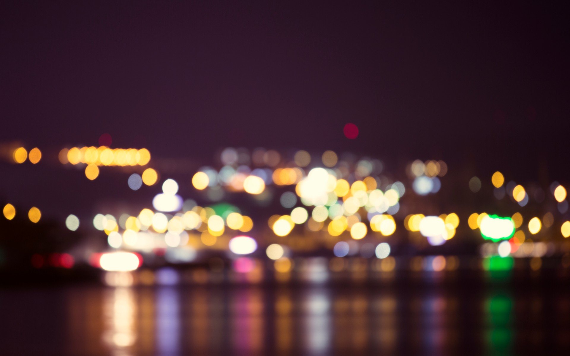 Blurred city lights