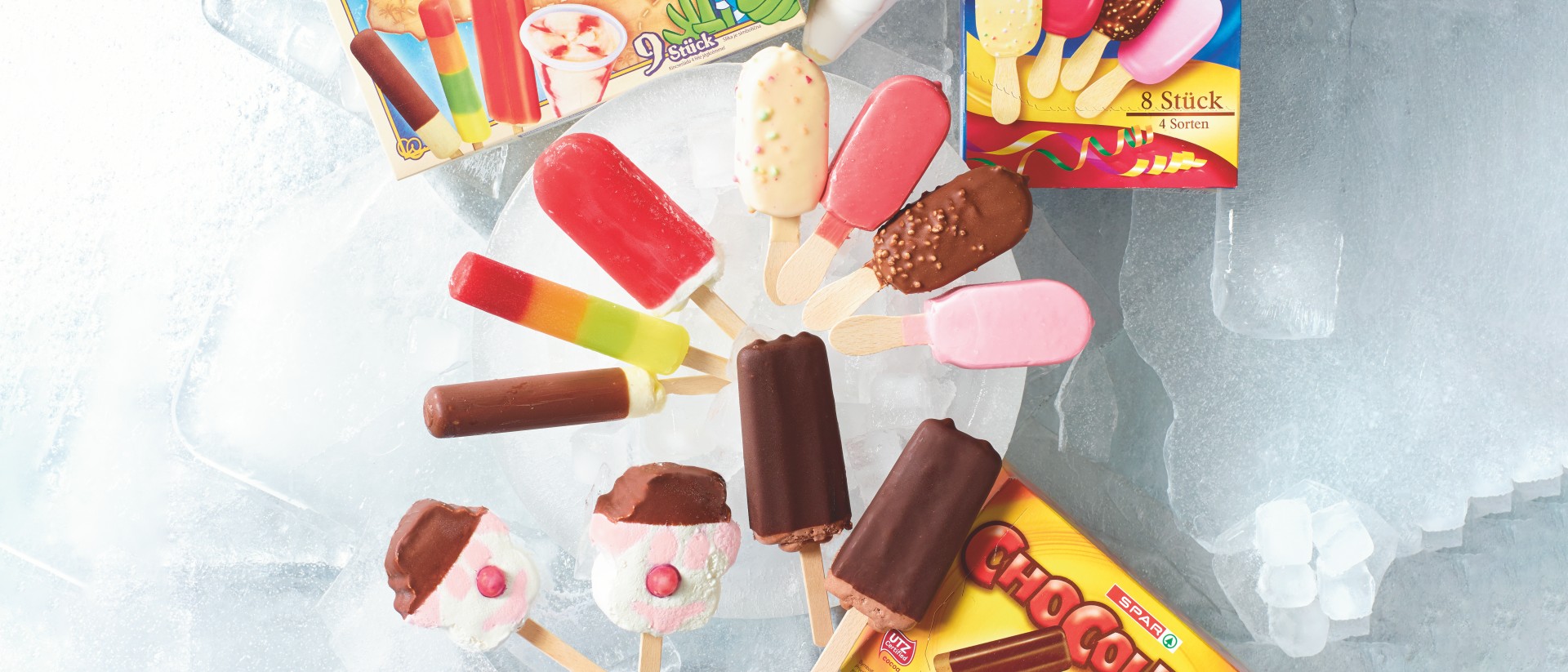 Verschiedene Marken Eis