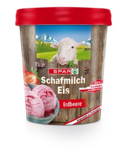 SPAR Schafmilch Eis Erdbeere