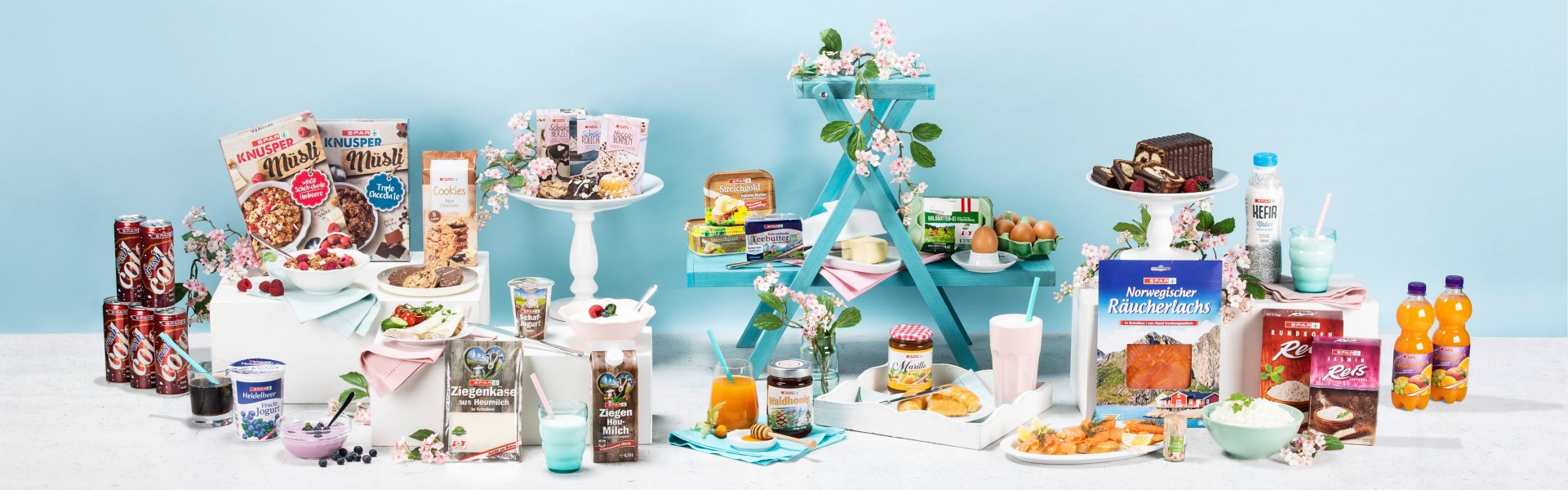 SPAR Qualitätsmarke Header SPAR Qualitätsmarke Header mit Produkte