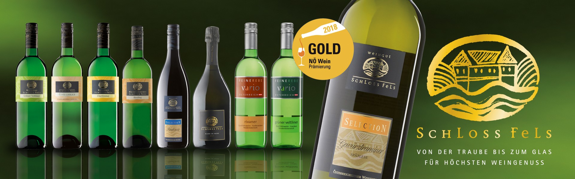Weine von Weingut Schloss Fels 2018 mit der Goldmedaille ausgezeichnet