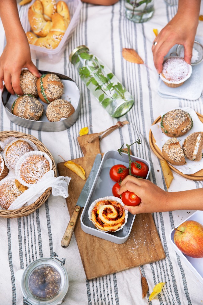 Schuljause, Backen mit Christina