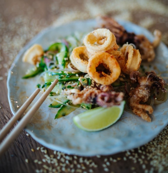 Frittierte Tintenfischringe Tici Kaspar