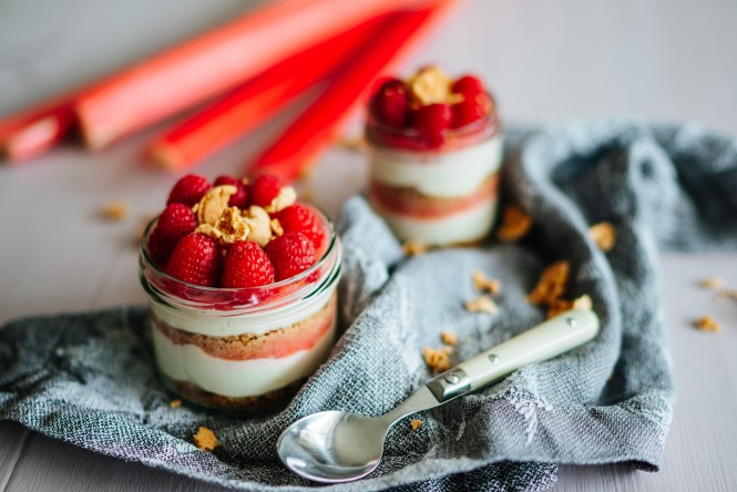 Rhabarber Cheesecake im Glas Tici Kaspar
