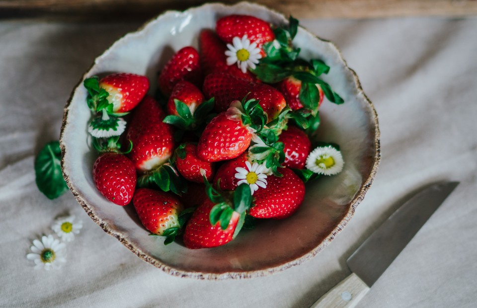 Warenkunde, Erdbeeren, Vorbereitung
