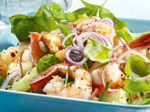 Panzanella con Gamberi
