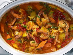 Scharfer Kartoffel-Garnelen-Topf "Cioppino"