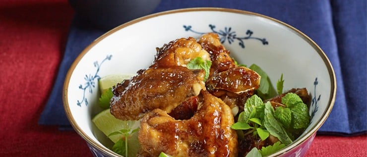 Glasierte Chicken-Wings mit Kardamomreis
