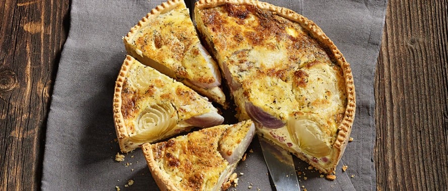 Pikante Zwiebeltorte mit Speck