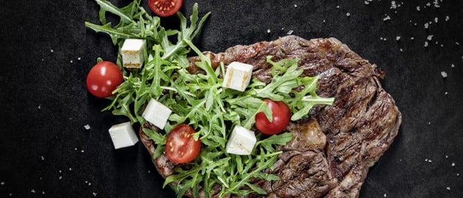 Ribeye auf Ruccola mit Wälderkäsle