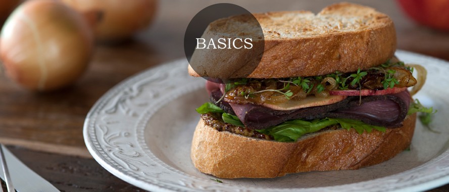 Roastbeefsandwich mit Honig-Senf-Sauce