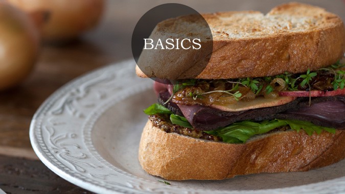 Roastbeefsandwich mit Honig-Senf-Sauce