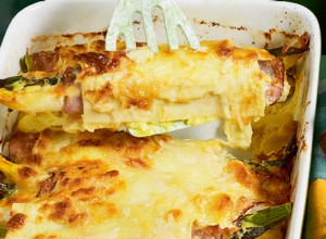 Spargel-Cannelloni mit Schinken