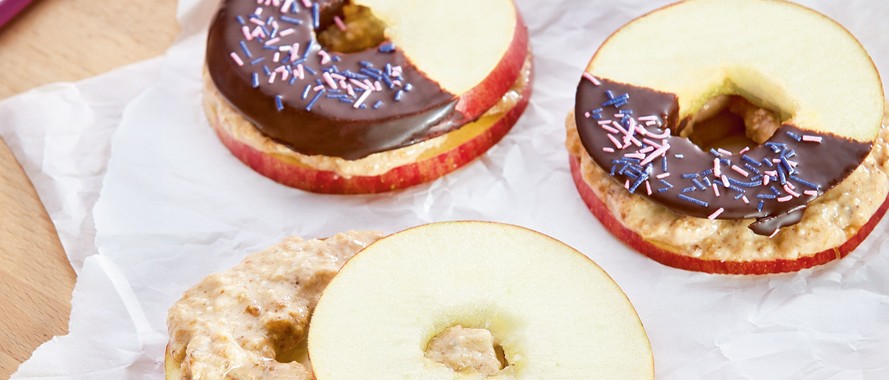 Apfel-Sandwich mit Müslicreme