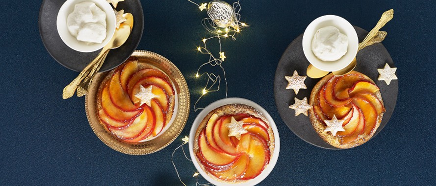 Apfeltartes mit Vanilleobers