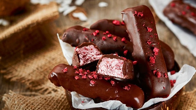 Selbstgemachte Kokosriegel (Bounty)