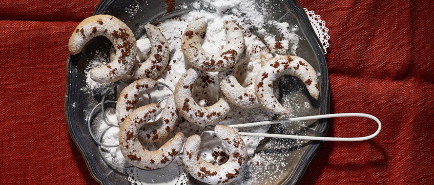 Mocca-Nuss-Kipferl mit Kardamon