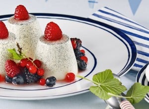 Panna Cotta mit marinierten Sommerbeeren