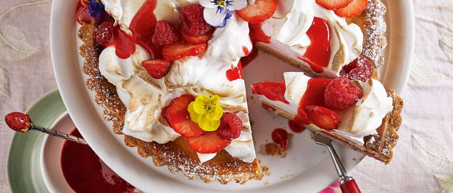 Rhabarber-Meringue-Tarte