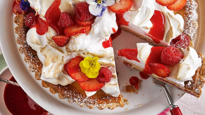 Rhabarber-Meringue-Tarte
