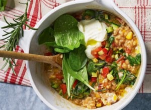 Bio-Dinkelrisotto mit Sommergemüse