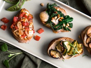Ziegenkäse-Crostini in drei Varianten