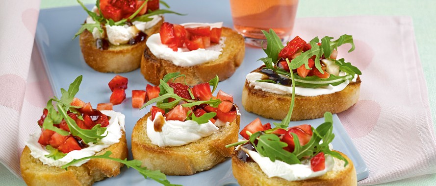 Erdbeer-Bruschetta