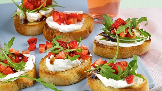 Erdbeer-Bruschetta