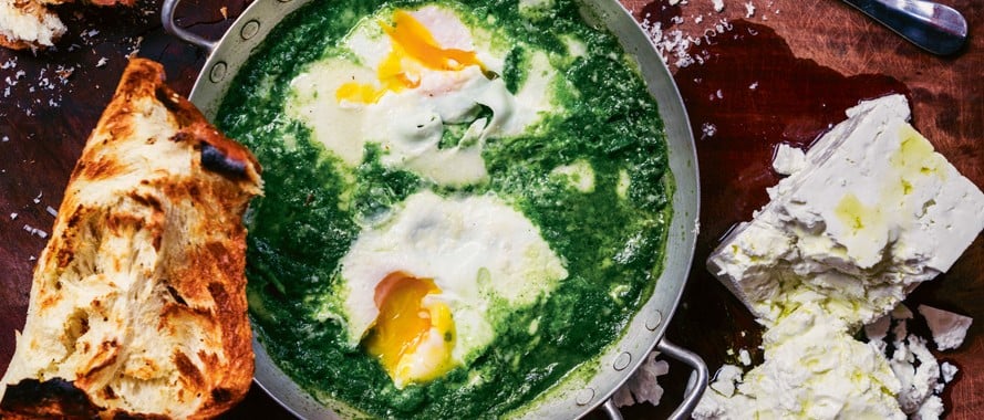 Grüne Shakshuka