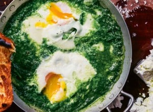 Grüne Shakshuka