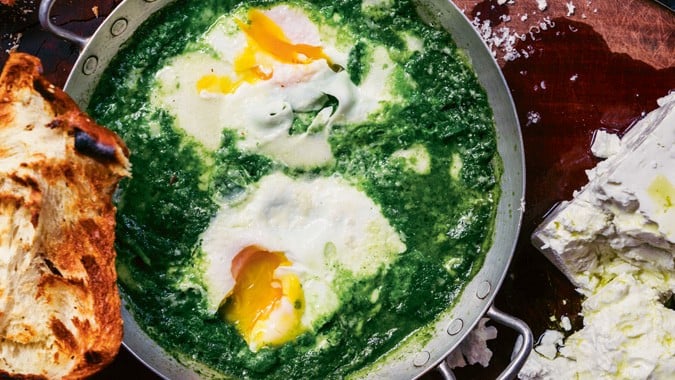 Grüne Shakshuka