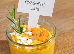 Kürbis-Apfel-Feta-Creme