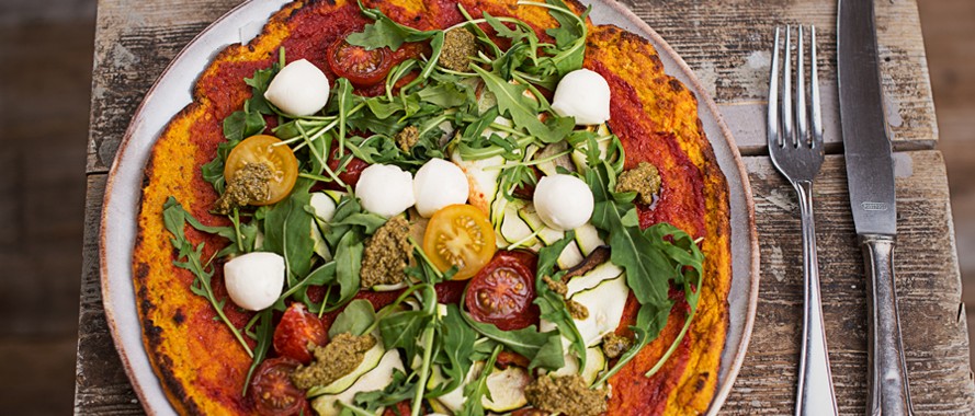 Low Carb Pizza mit Süßkartoffelboden