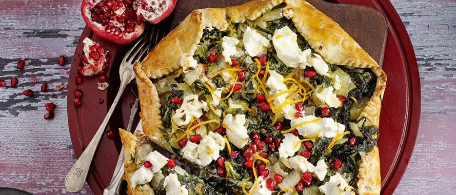 Mangold-Galette mit Ziegenkäse