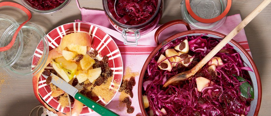 Herbstliches Rotkraut mit Rosinen