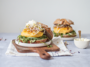 Polenta Lachs Burger