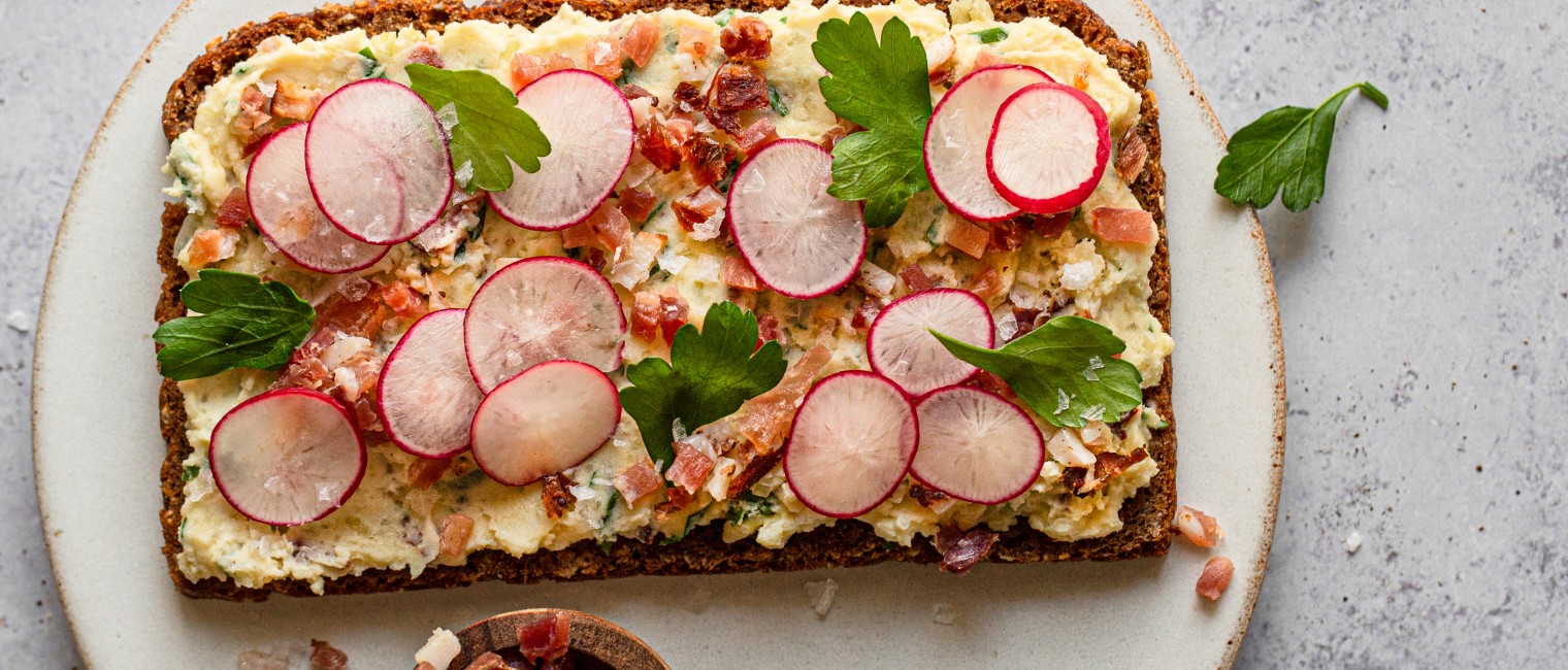 Erdäpfelkas mit Speck