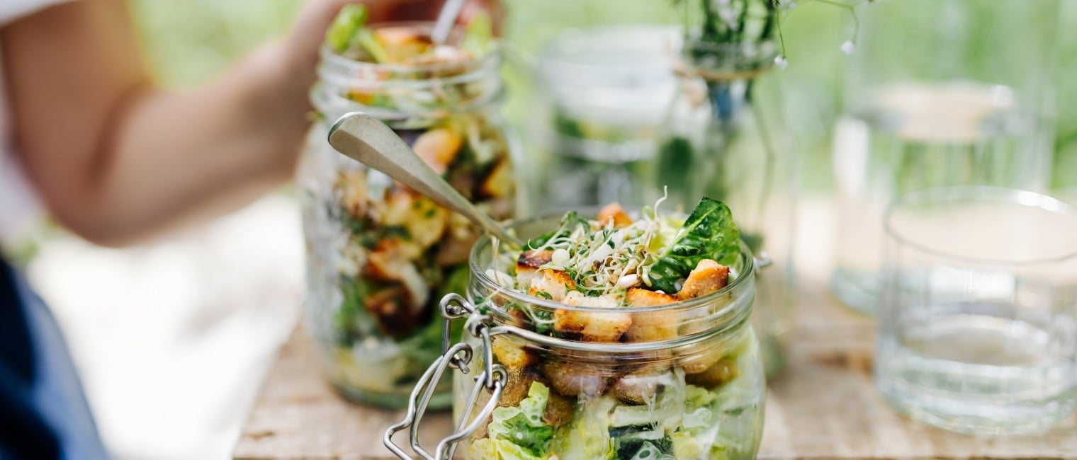 Ceasar Salad im Glas