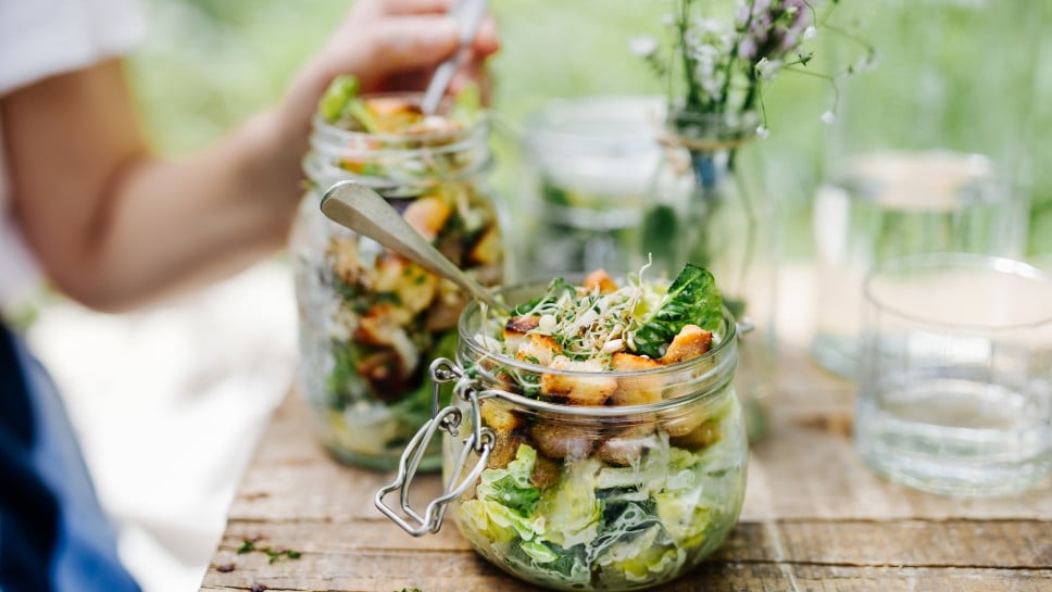 Ceasar Salad im Glas