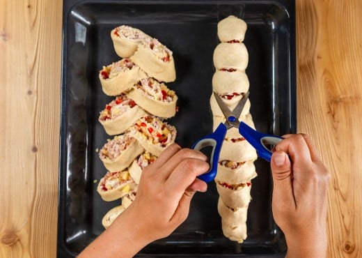 Gefülltes Partybaguette Schritt 2