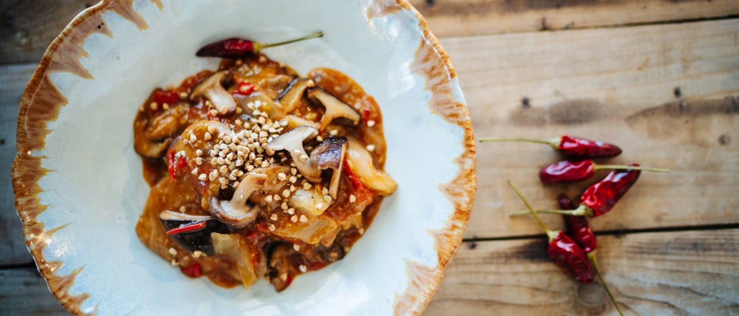 Wok Schweinefilet mit Shiitake Pilzen