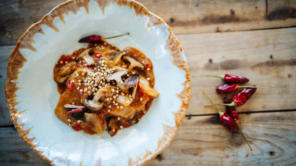 Wok Schweinefilet mit Shiitake Pilzen