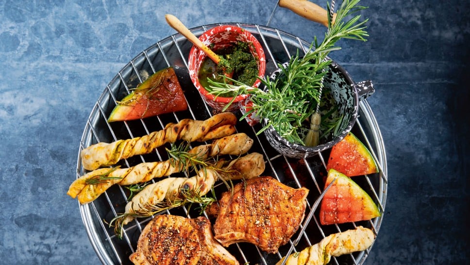 Schweinskotelette mit Wassermelone
