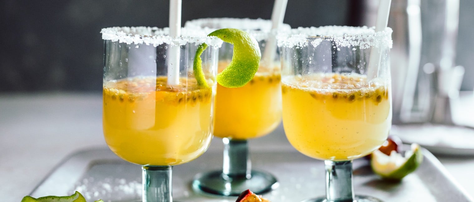 Passion Fruit Margarita mit Verjus