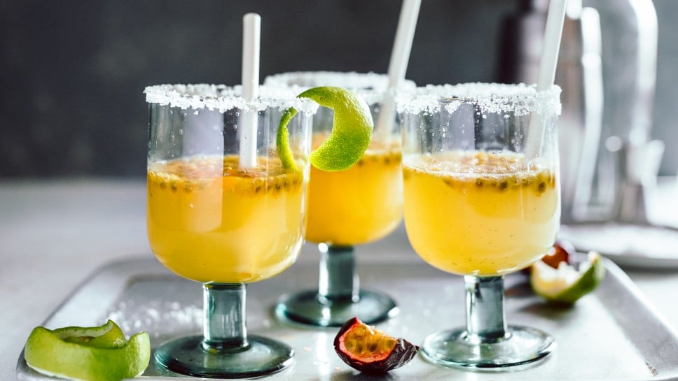 Passion Fruit Margarita mit Verjus