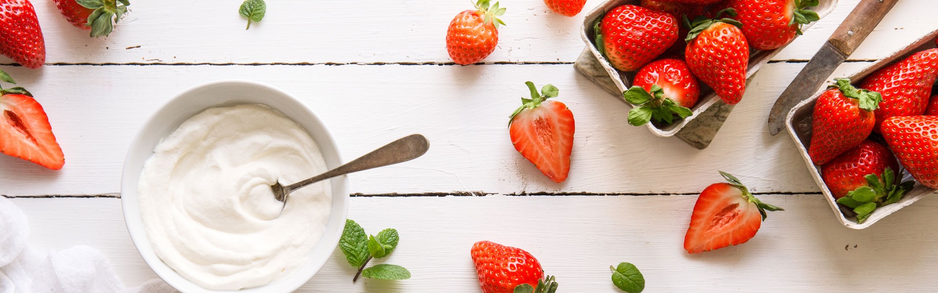 Erdbeeren mit Schlagobers