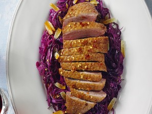 Gebratene Entenbrust mit Rotkraut