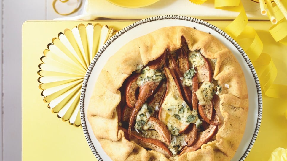 Galette mit Birne und Gorgonzola